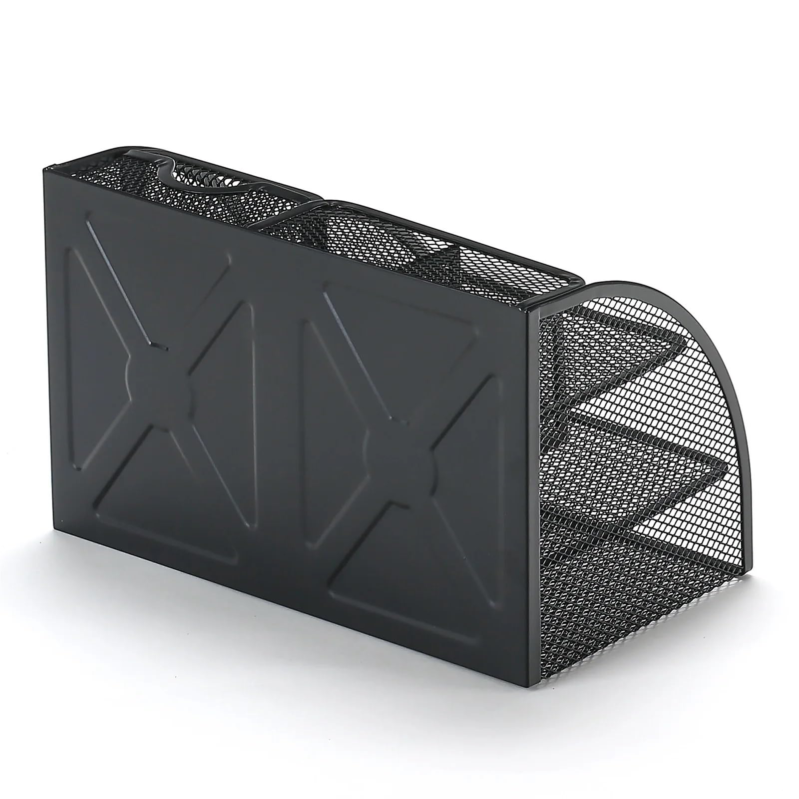 Organizer Scrivania 1PC Pen Holder Large Capacity Metal Desktop Storage Box For Office And Supplies(Seven grids green)