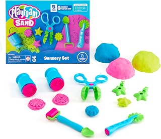 Educational Insights Playfoam Sand Sensory Set With Assorted Colors & 5 Tools, Play Sand, Sensory Toys For Kids, Gift For Boys & Girls, Ages 3+