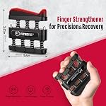 FitBeast Grip Strength Trainer, kit de renforcement de poignée - 6 Pack avec renfort d'avant-bras réglable de résistance, exercise de l'avant et boules de massage pour la thérapie des mains, entraînement de la poignée