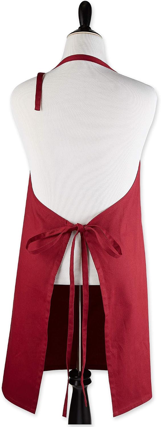DII Everyday Basic Kitchen Collection, Plus Size Apron, Wine (Pack of 3)