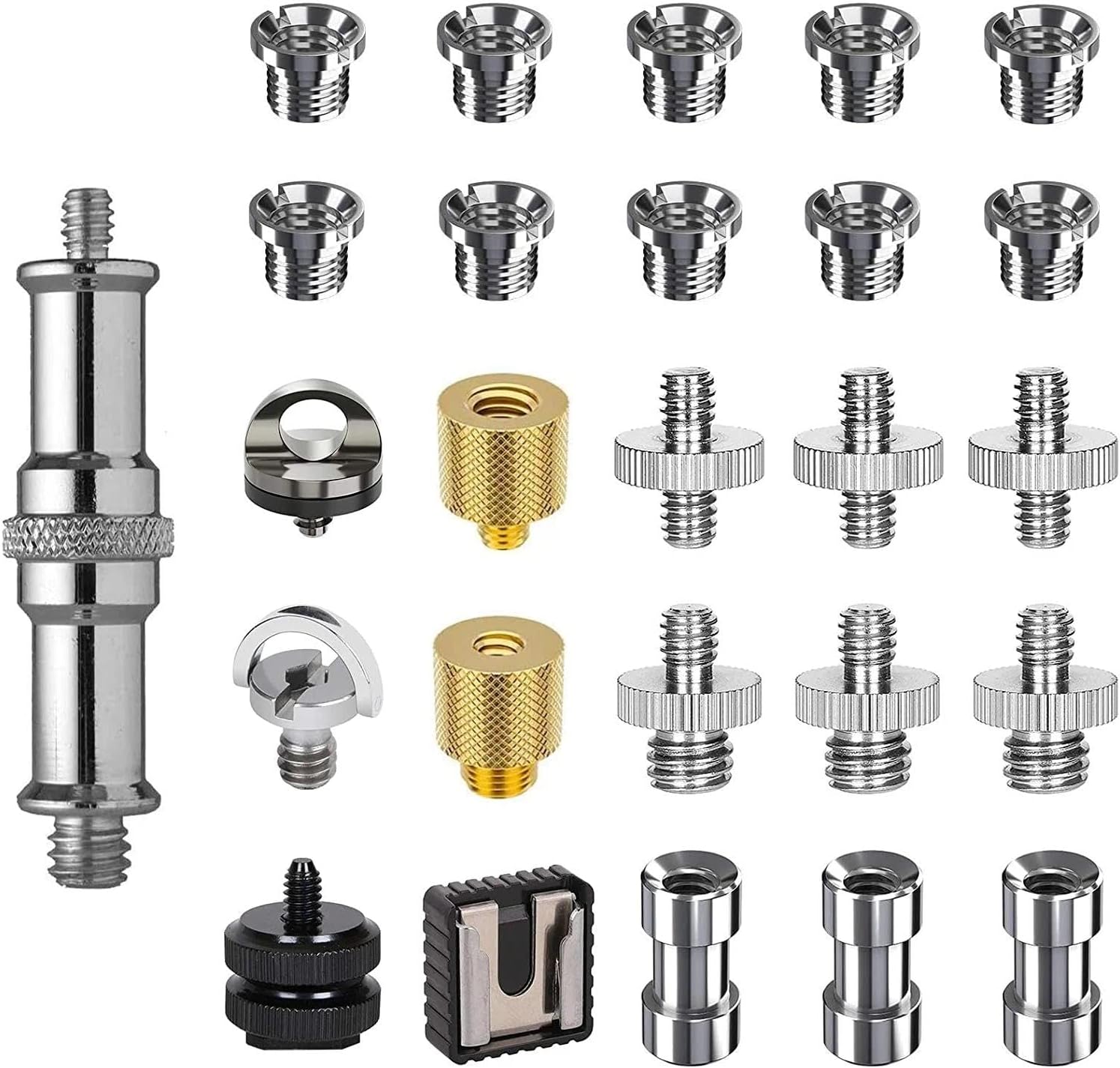 26PCS Camera Screws Mount Adapter 1/4 3/8 Inch Threaded Converter