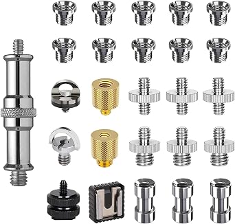 26PCS Camera Screws Mount Adapter 1/4 3/8 Inch Threaded Converter