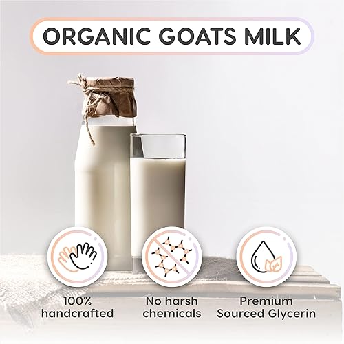 Miniatura 5 de Base de jabón de leche de cabras para derretir y verter orgánico - Libre de SLS - Base de jabón orgánica para derretir y verter jabones para hacer