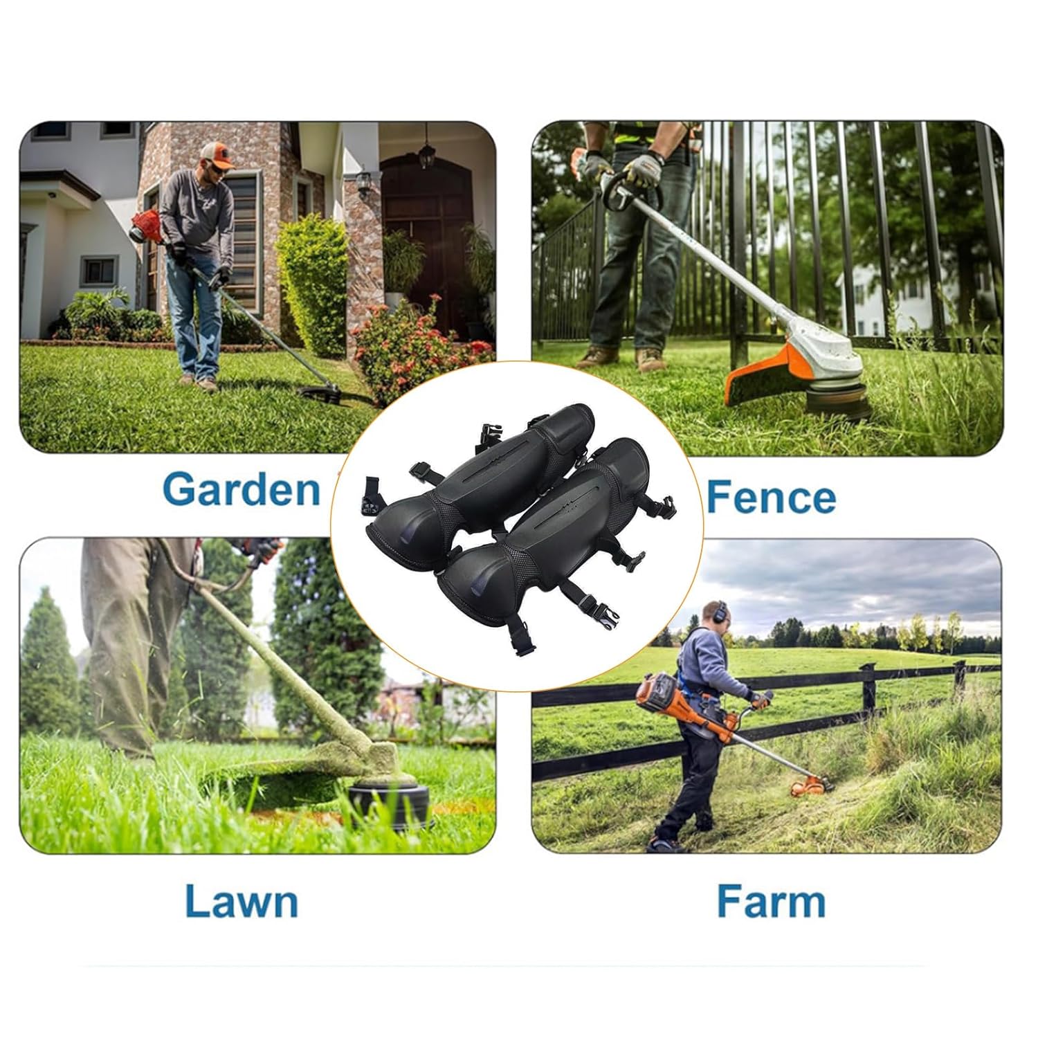 Adjustable Trimmer Gaiters Mowing Shin Guards Gardening Knee Pads Chainsaw Shin Guards Weed Eating Leg Protectors (Short)