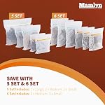 Mamlyn Sac de blanchisserie Mesh pour les délices, Sac de lavage pour sous-vêtements et lingerie, Sac d'organisateur de maquillage (1 Grande, 2 Moyenne, 2 Petites)