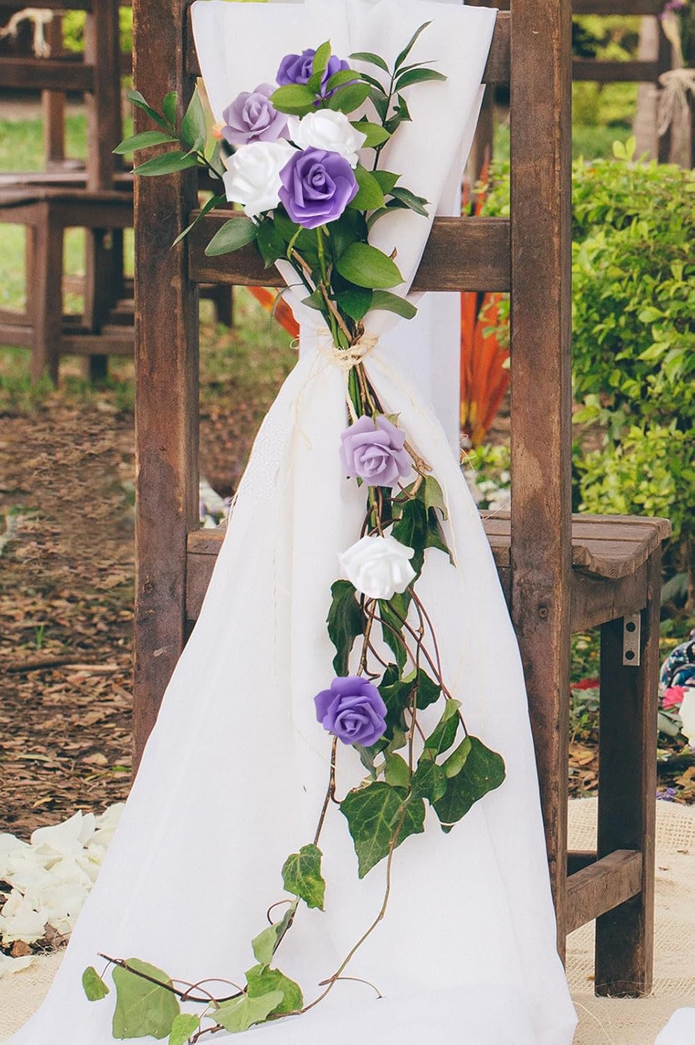 100pcs Purple Artificial Rose Flower Heads, 3inch Violet Foam Roses Bulk Stemless Fake Flower Heads for DIY Crafts,Cake Decoration Wedding,Baby Shower Flower Centerpieces(Shades of Purple) - Image 6