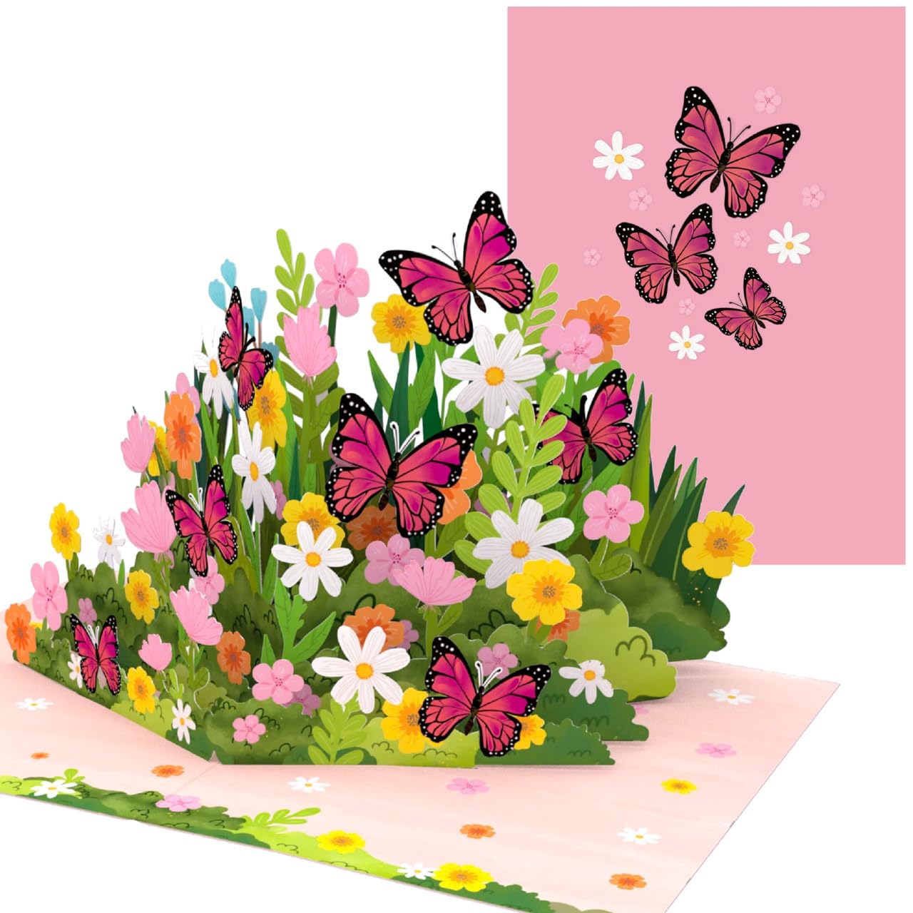 PopLife® Flower Garden 3D Pop Up Card - Mother's Day, Birthday, Anniversary, Valentine's Day, Thank You, Congratulations, and All Occasions -