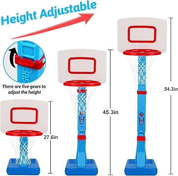 Hover Soccer Ball & Toddler Basketball Hoop