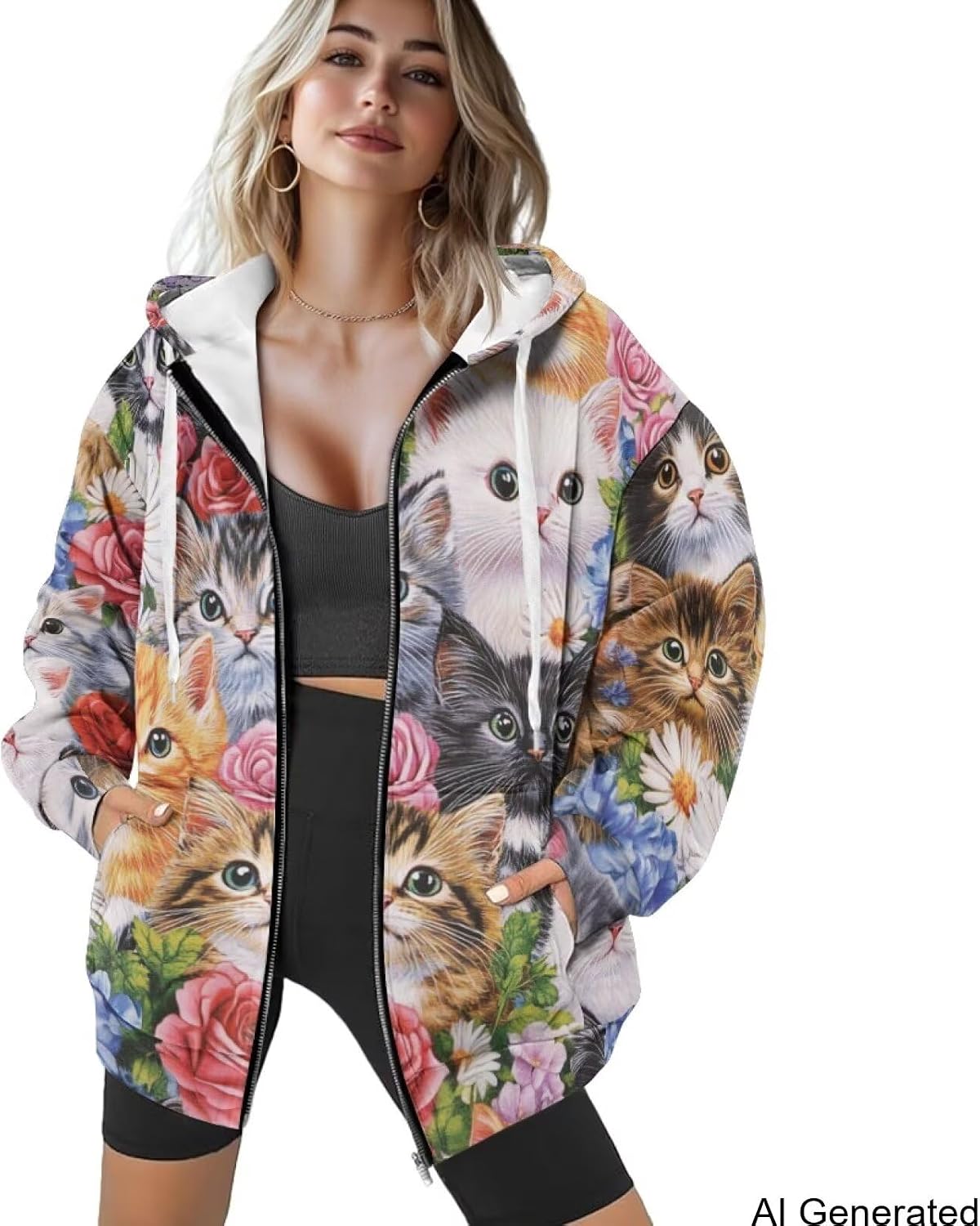Showudesigns Zip Up Jackets for Women y2K Hooded Sweatshirt Long Sleeve Hoodies XS-4XL