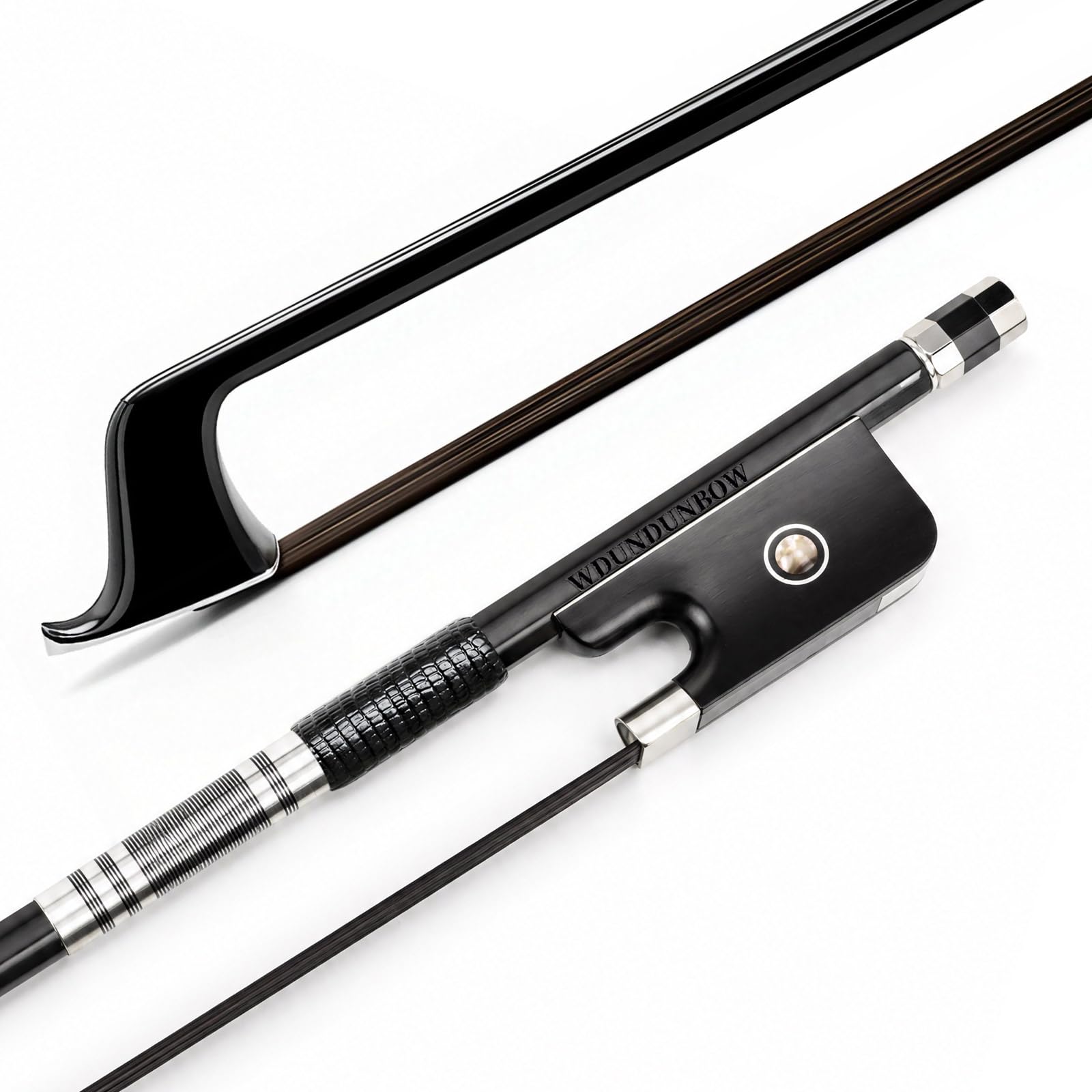 4/4 Carbon Fiber Cello Bow, Horsehair, Ebony Frog