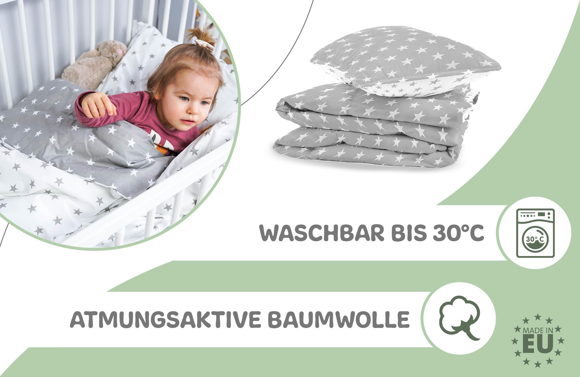 Bonjourbb Funda Almohada Edredon Nordico Cuna Bebe Ropa De Cama