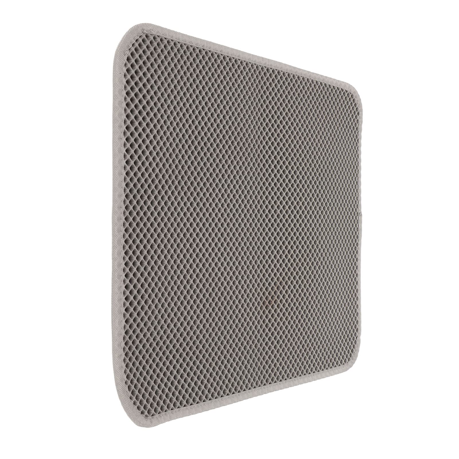 Tappetino per Lettiera per Gatti Tappetino per Lettiera Impermeabile in Eva a Doppio Strato di Grandi Dimensioni per Gattini 1 unità (Gray)
