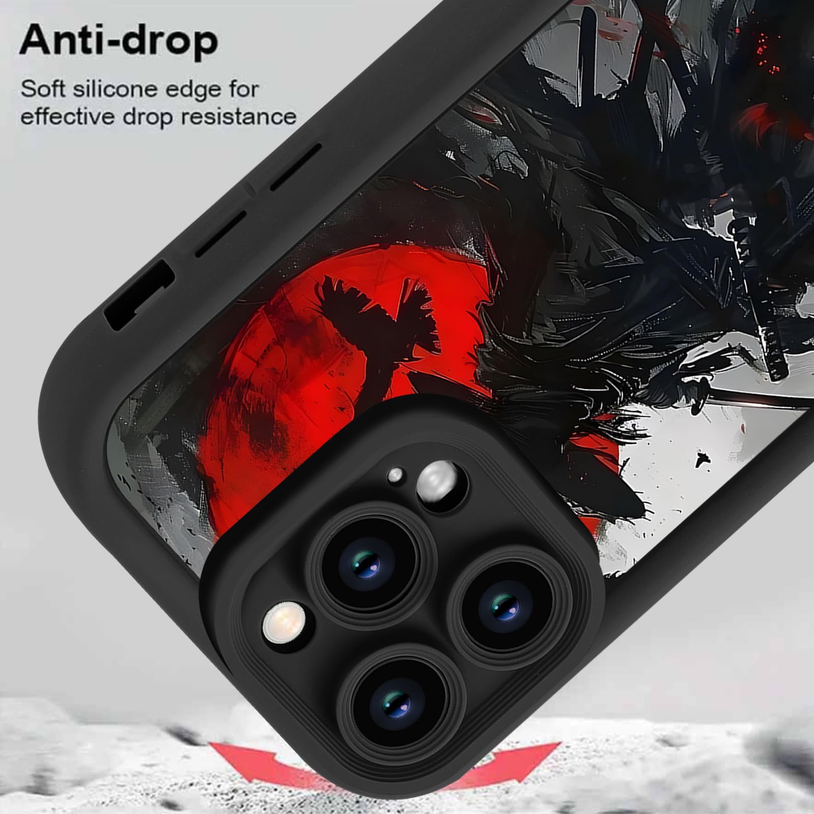 TBNMBGY 2 Pezzi Custodia per iPhone 13 6.1, Cool Cartone Animato Animé