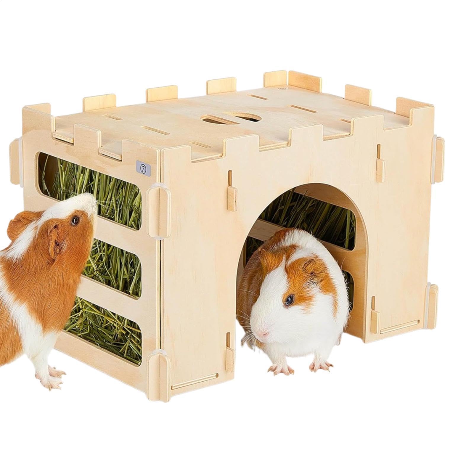 Château de chinchilla mangeoire à foin bois habitat petits animaux