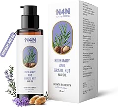 N4N Rosemary Oil for Hair Natural Hair Oil for Hair Growth & Strong Roots Nourishing Rosemary Essential Oil for Healthy Scalp, Long Hair, Reduces Hair Fall, Controls Dandruff & Adds Shine, 85ml