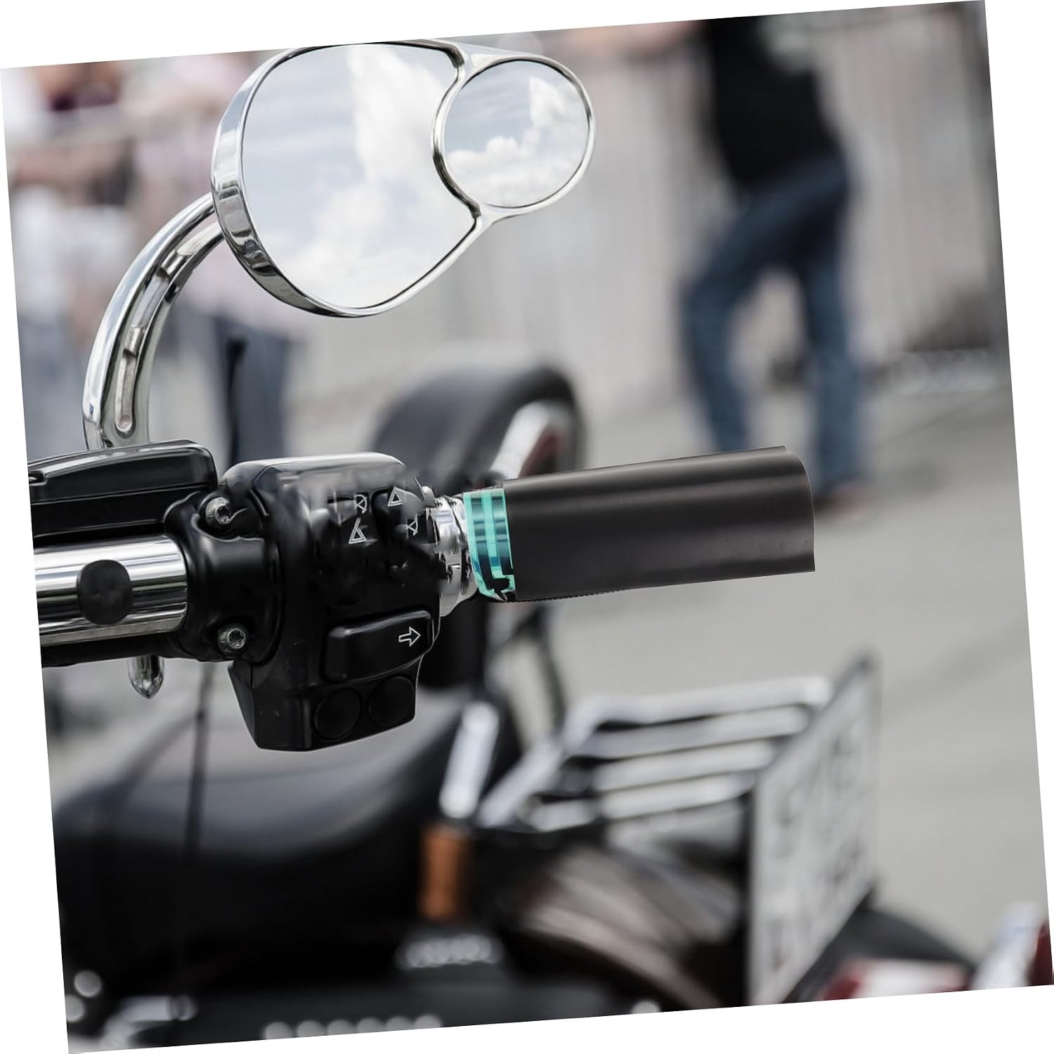 ULTECHNOVO Three-Speed Heated Handlebar Pad with Temperature Control for Motorcycles Composite Electric Heating Cover Easy Installation Fit
