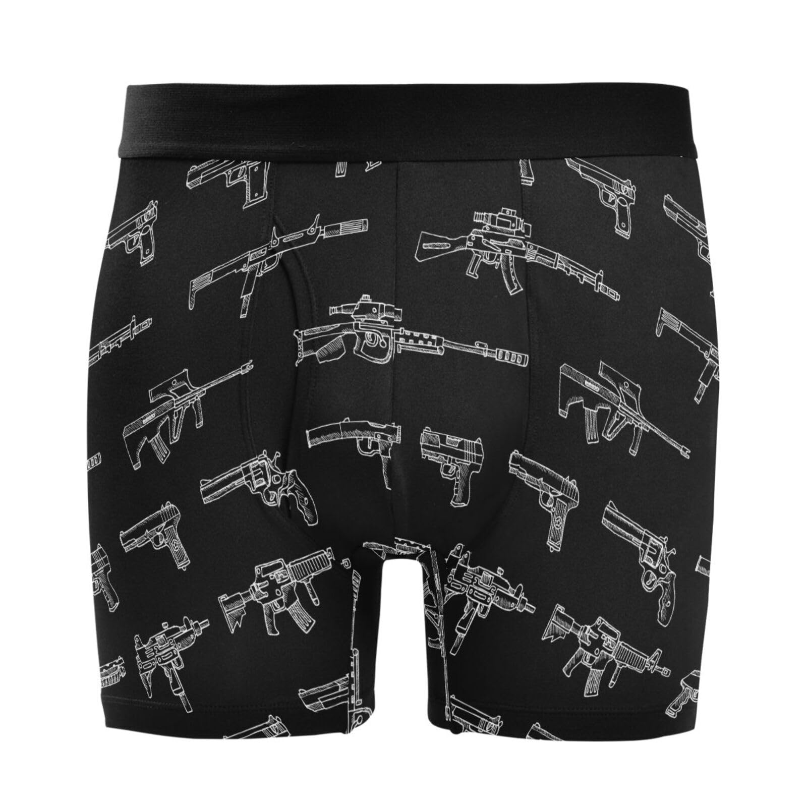 JHKKU Mens Boxer Briefs Soft Comfort Stretch 4 Inch Inseam Underwear with Fly