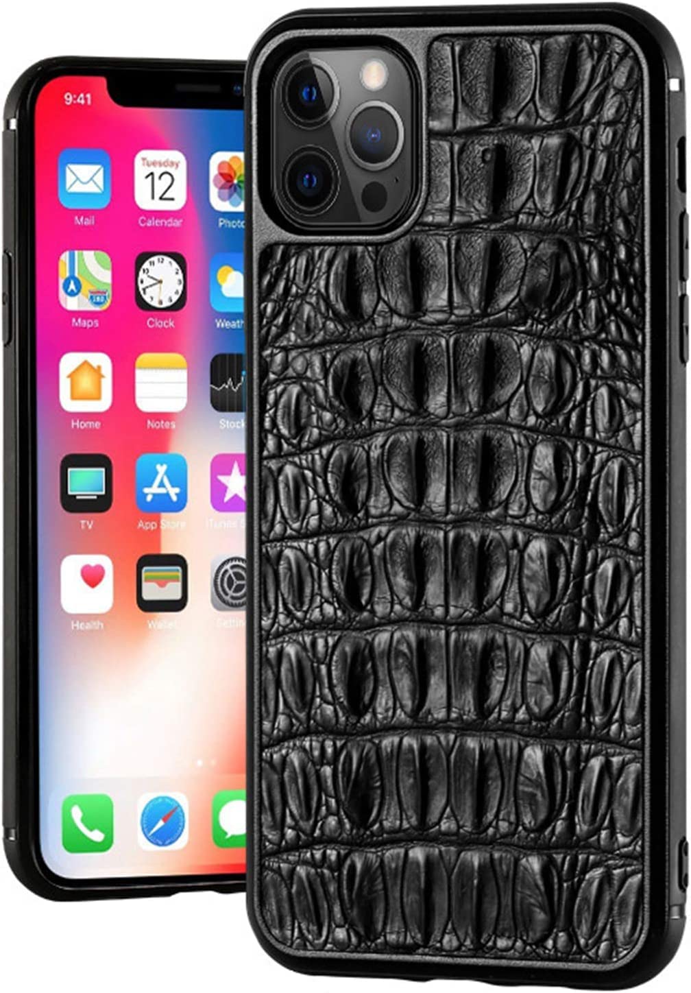 Étui en cuir iPhone 12 Pro housse de protection élégante pour le quotidien - 8