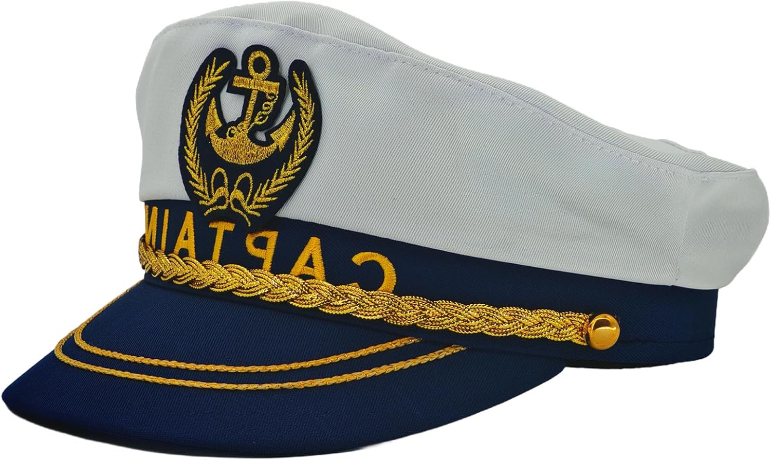 Navy Captain Hat for Cruise & Halloween, Adjustable Sailor Hat for Men Women, Nautical Costume for Party & Cosplay - Image 3