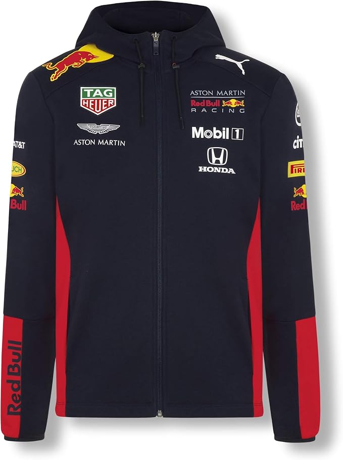 Amazon.com: Red Bull Racing - Sudadera con capucha y cremallera para  hombre, producto oficial : Deportes y Actividades al Aire Libre