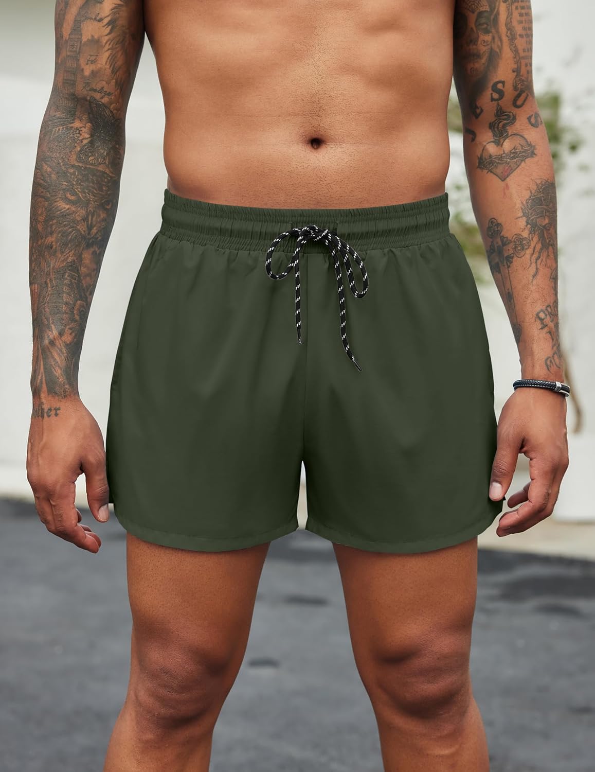 COOFANDY Men's Swim Trunks Bathing Suit with Compression Liner Pockets Quick Dry Swimsuit Beach Board Swim Short Swimwear - Image 2