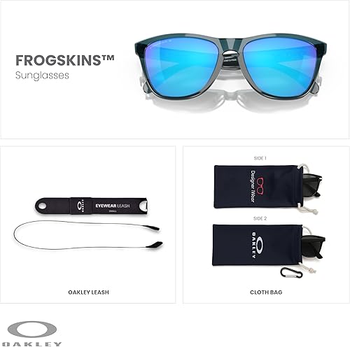 Miniatura 2 de Oakley Frogskins OO9013 - Gafas de sol para hombre + correa de paquete + paquete con kit de gafas iWear de diseñador