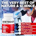 CelluGreen Beet Root Capsules 1500mg — Organic Beetroot for Nitric Oxide & Circulation Support | Energy, Stamina & Heart Health | Whole-Beet, Not Extract | GMP Certified, Made in Canada | 120 Vegan Caps