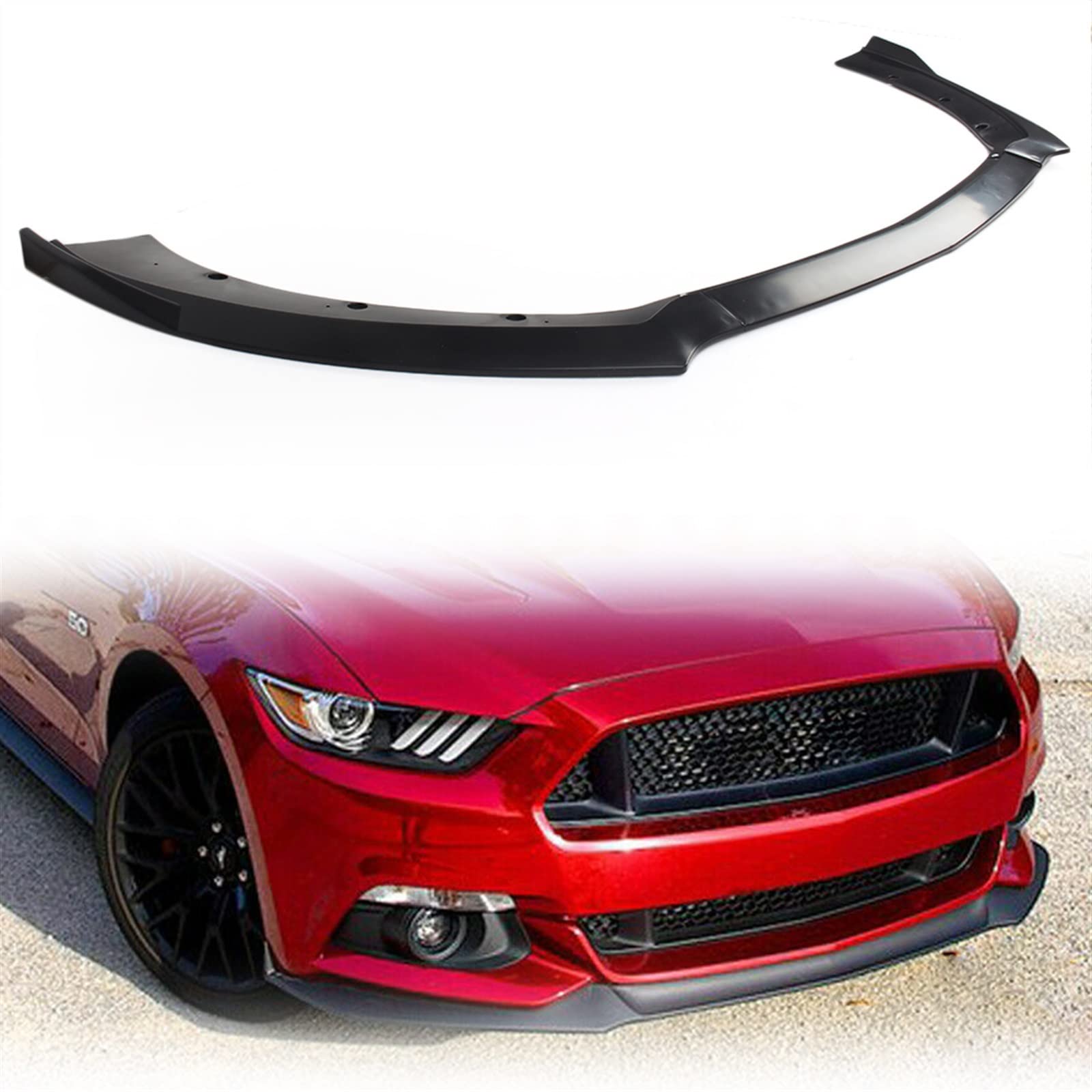Becquet de pare-chocs avant Mustang 2016 spoiler lèvre aile ABS