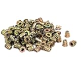 uxcell M5x10 mm Interface Hex Socket Threaded Insert Nuts for Wood Furniture (Pack of 100)