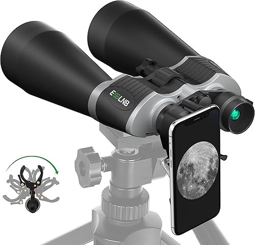 ESSLNB Prismáticos de astronomía, prismáticos con zoom de 12-24x70 para adultos, binoculares gigantes al aire libre para observación de aves,