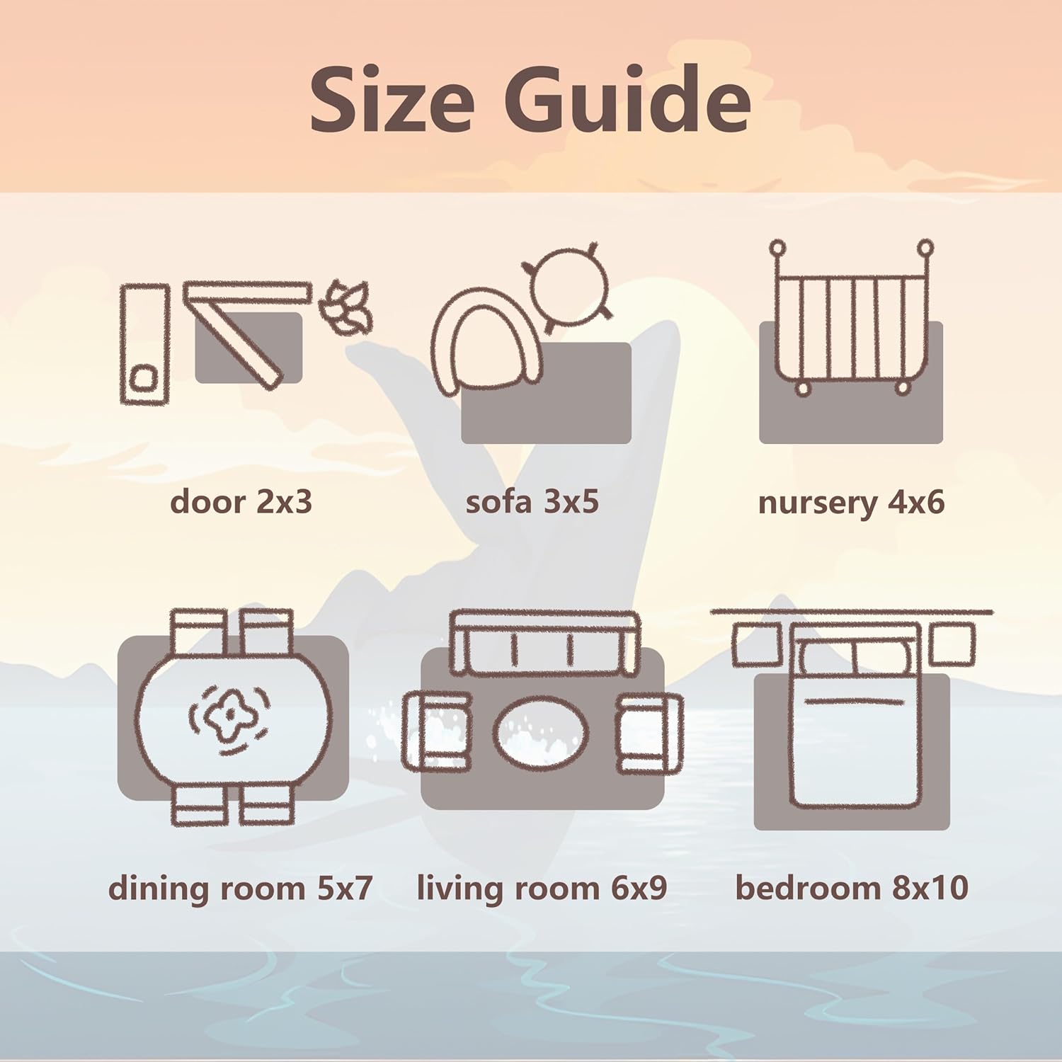 Ocean 5x7 Rug - 3D Rug 2x3 - Printing Area Rug for Living Room Bedroom, Blue Carpet, Washable & Non Slip & Soft Small Entrance Rugs for Women Teens B282 - A9