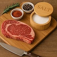 Vista 3 de Dependable Industries - Caja de bambú natural para sótano con tapa magnética de bloqueo giratorio, organizador de cocina, para panaderos (11 onzas)