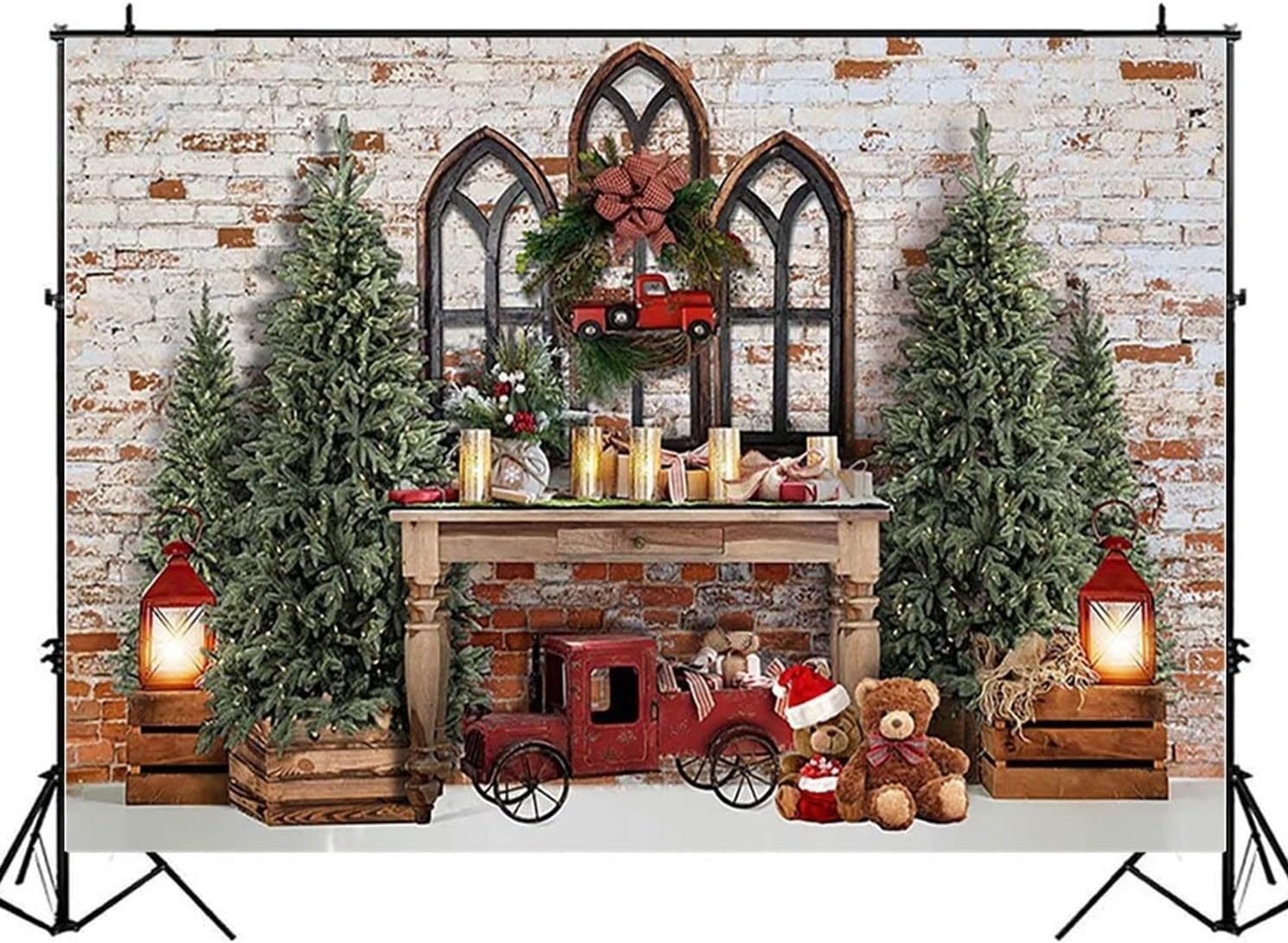 56 以上節約 バック紙 背景紙 クリスマス Christmas ツリー 背景 壁紙 暖炉 白いレンガ リース デコレーション イベント パーティー 写真 スタジオ 撮影小道具 ホリデー サンタクロース Vegaspizza Pl