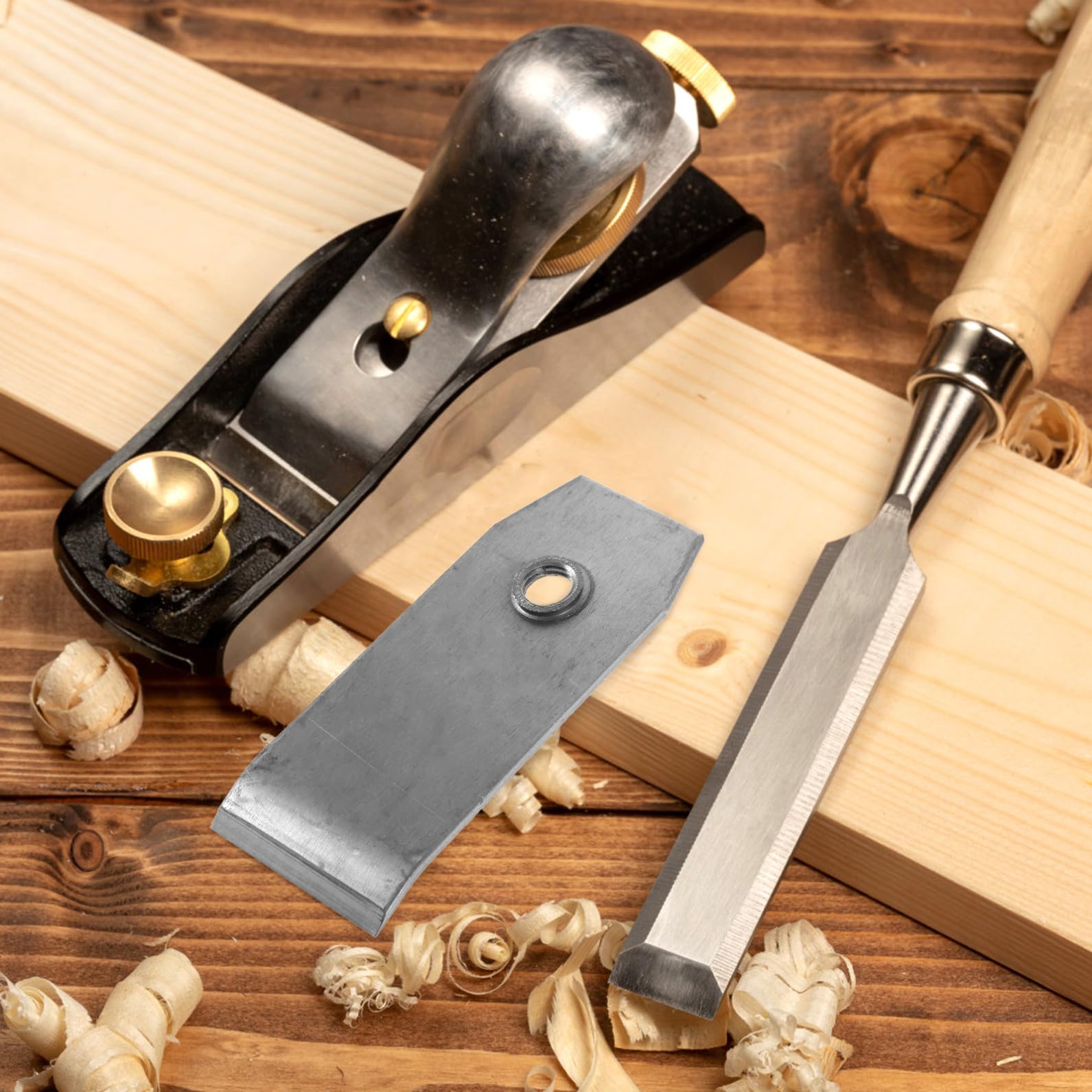 3 Piezas Cabezal de Corte para Cepilladora Manual de Madera 6 Piezas 38 MM Cuchillas de Repuesto para Cepillo de Mano Accesorios de Carpintería para Trabajar la Madera