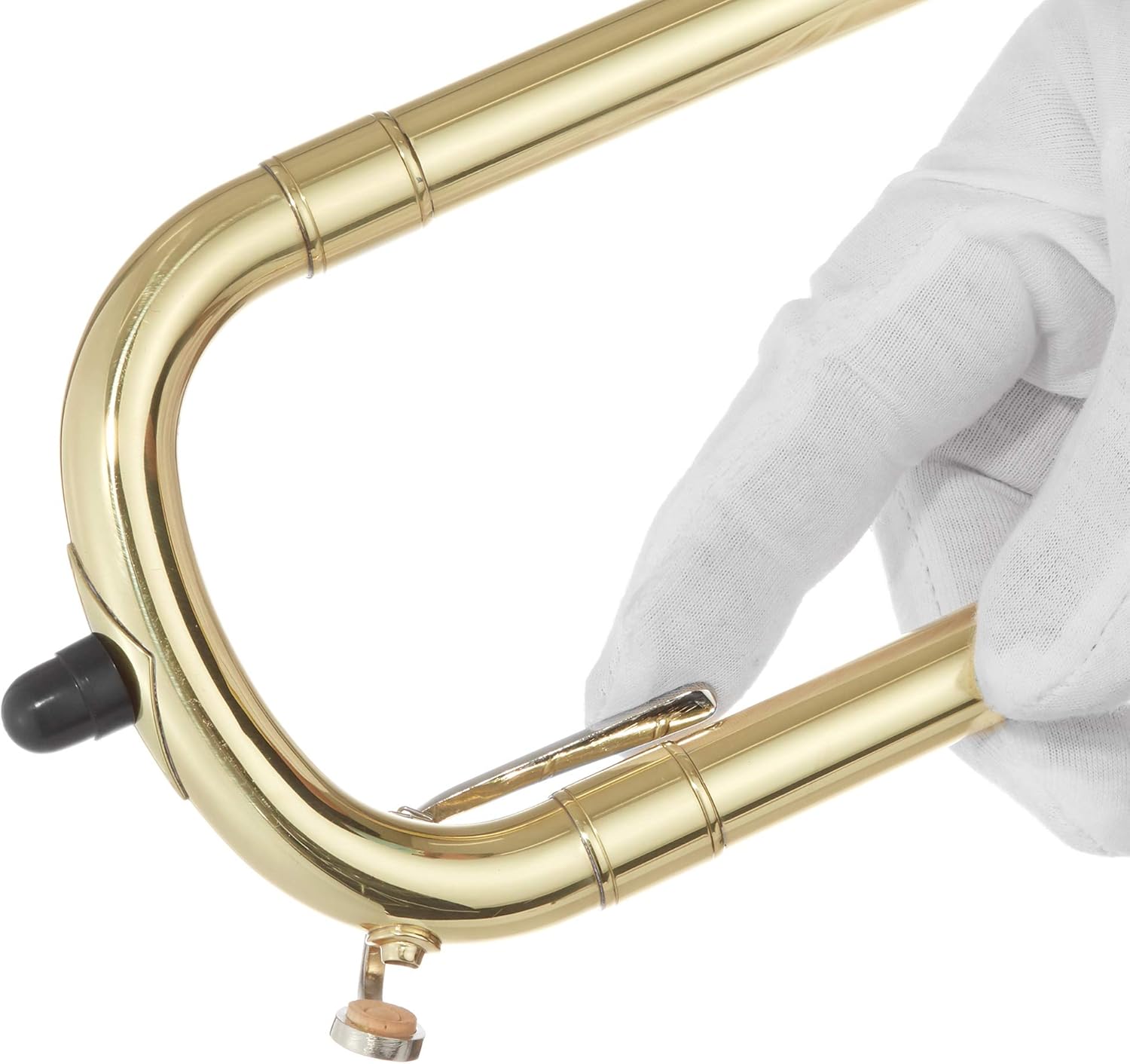 Ashthorpe Bb Tenor Slide Trombone with Gold Lacquer Finish - Includes Case, Mouthpiece, Gloves, Cleaning Cloth, Slide Grease