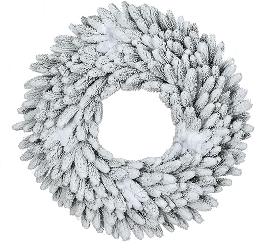 Fraser Hill Farm 36" Wreath Sin encender,LED doble multicolor y blanco cálido,Luces LED de color blanco cálido,Luces inteligentes incandescentes