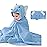 ROMASA Baby Bath Towel Ultra Soft Hooded Towel Highly Absorbent Bathrobe Blanket Toddlers Shower Gifts for Boys Girls-27.5 x 55 (Blue Elephant)