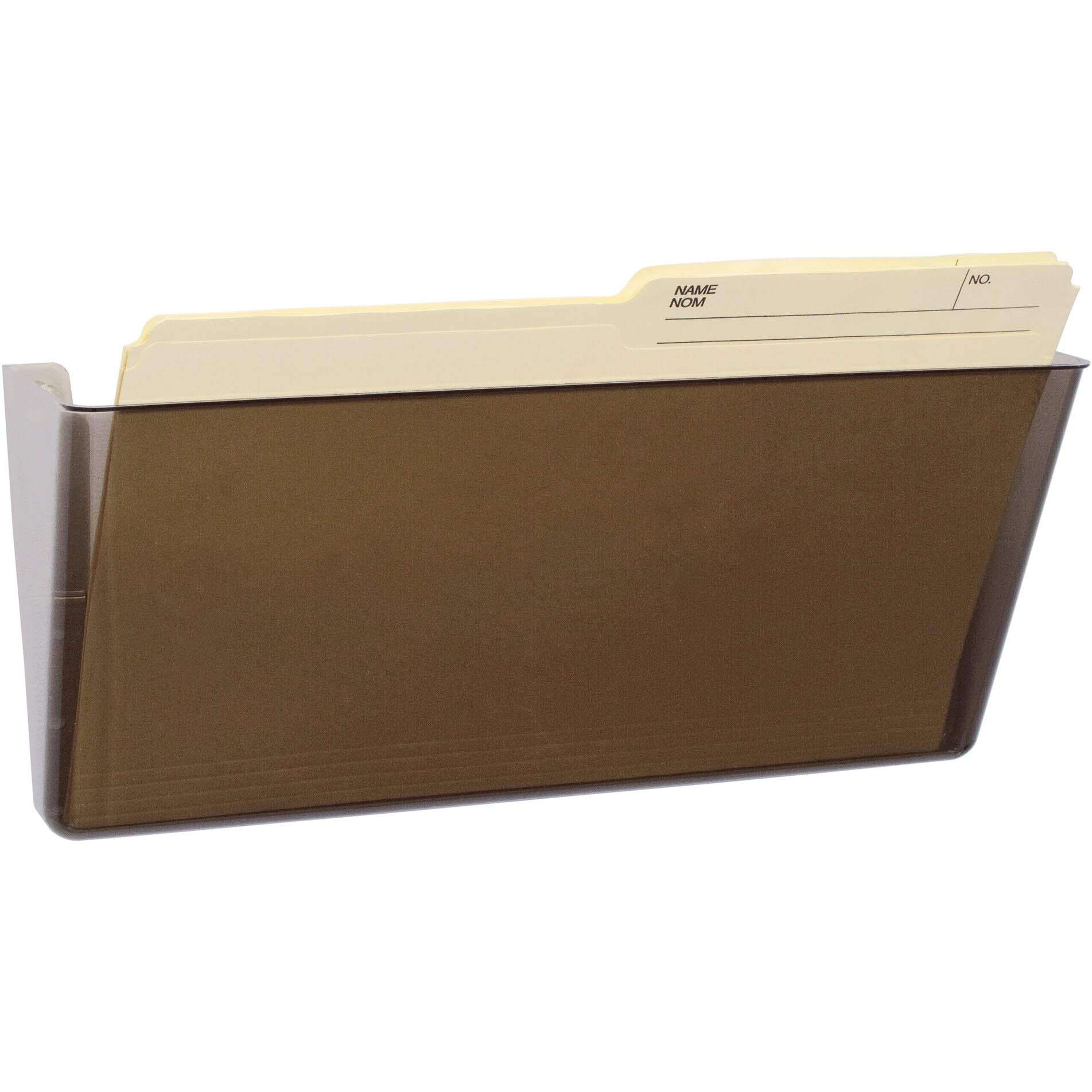 Storex Wall File, 16 x 4 x 7 Inches, Legal, Smoke, Case of 6 (70208U06C)