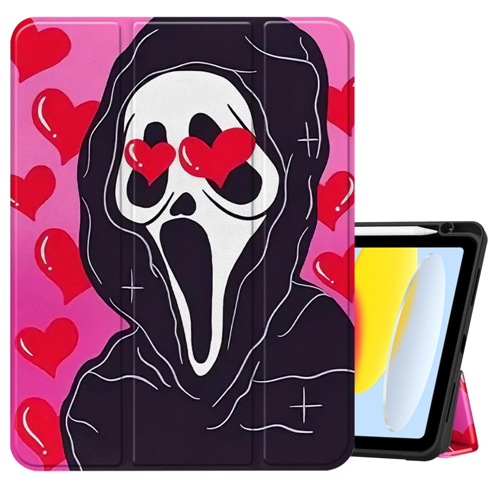 Cabreche Compatible with iPad (A16) 11th Generation 11 Inch 2025,10th Generation Case 2022,iPad 10.9 Inch Case Pencil Holder Soft Back Auto Sleep/Wake