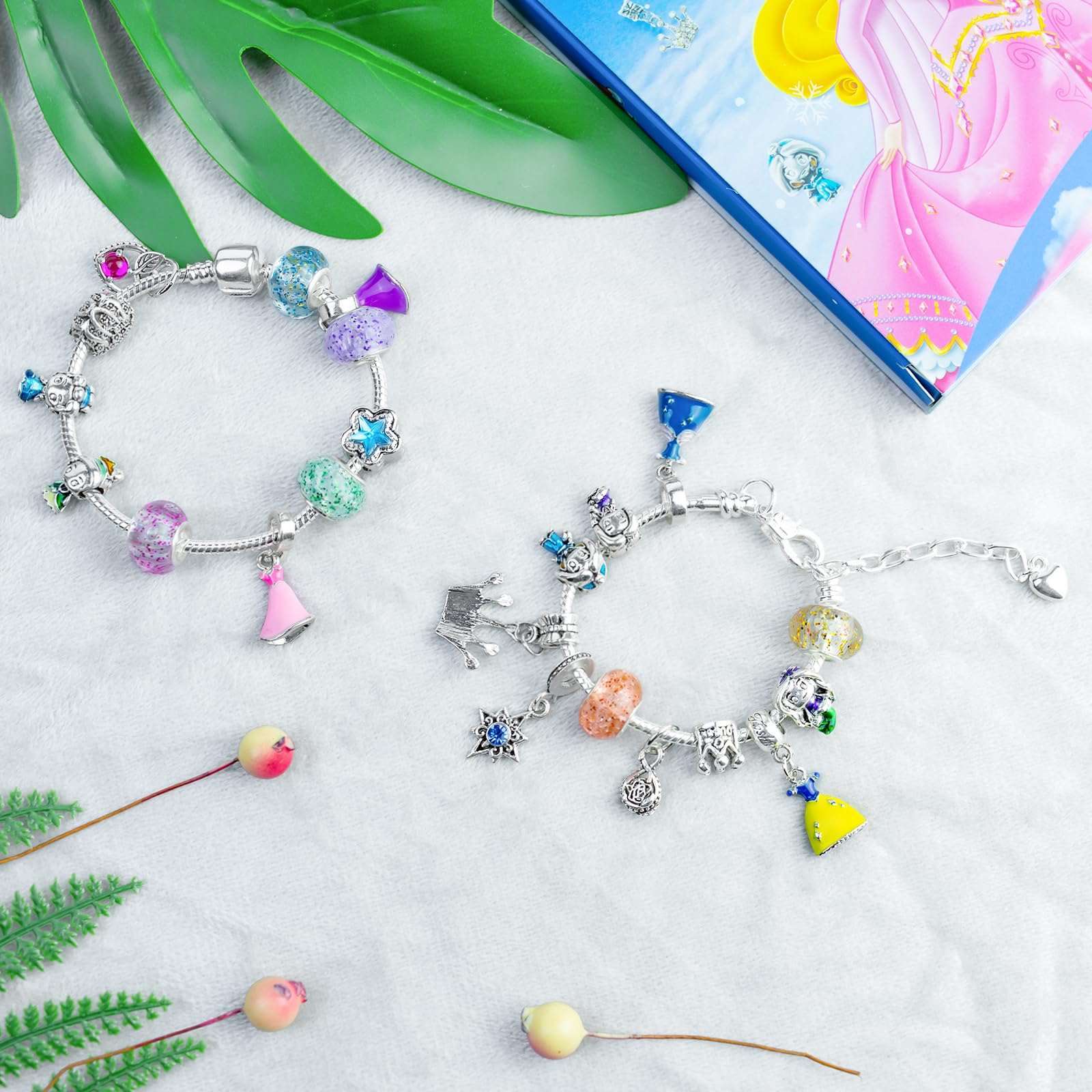 OuMuaMua Adventskalender Charm-Armbänder 2024 Für Mädchen – 24 Tage DIY Schmuckset