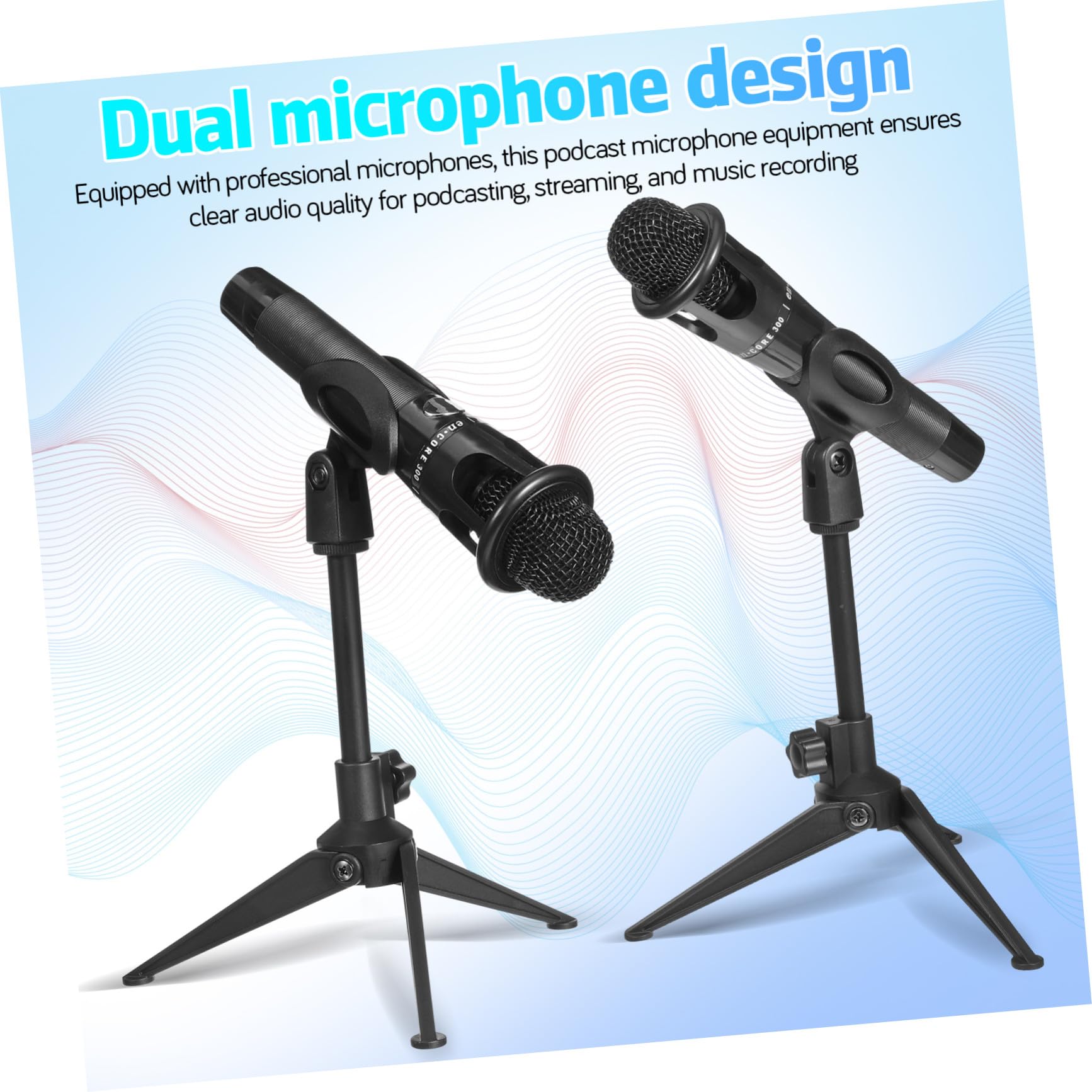 Cabilock Kit De Equipo Para Podcast Con Tarjeta De Sonido y Mezclador De Audio Profesional Para Transmisión En Directo y Grabación De Podcast Incluye Micrófonos