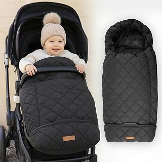ZICOTO Waterproof Winter Stroller Cover Bunting Bag - Universal Footmuff with Fleece Lining for Baby Warmth in Snow, Rain & Wind