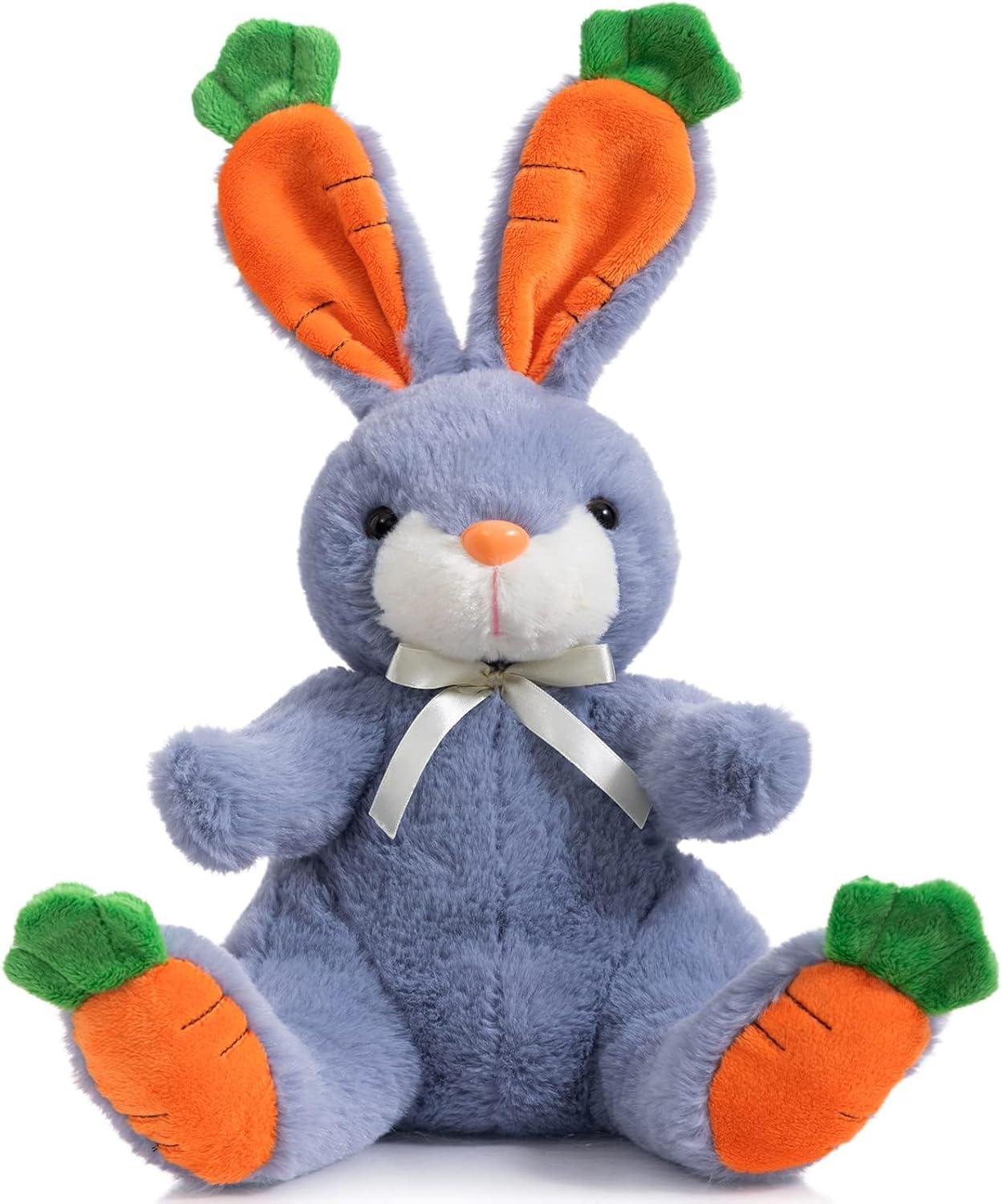 HollyHOME Bunny Stuffed Animal, Bunny Plush Toys, Cute Carrot Rabbit Easter Gift for Kids Girls Boys 15 inch Navy Blue