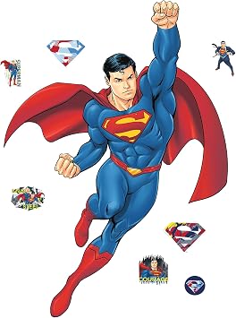 شارات الحائط القابلة للتقشير واللصق من RoomMates Superman Global Hero، RMK5564GM