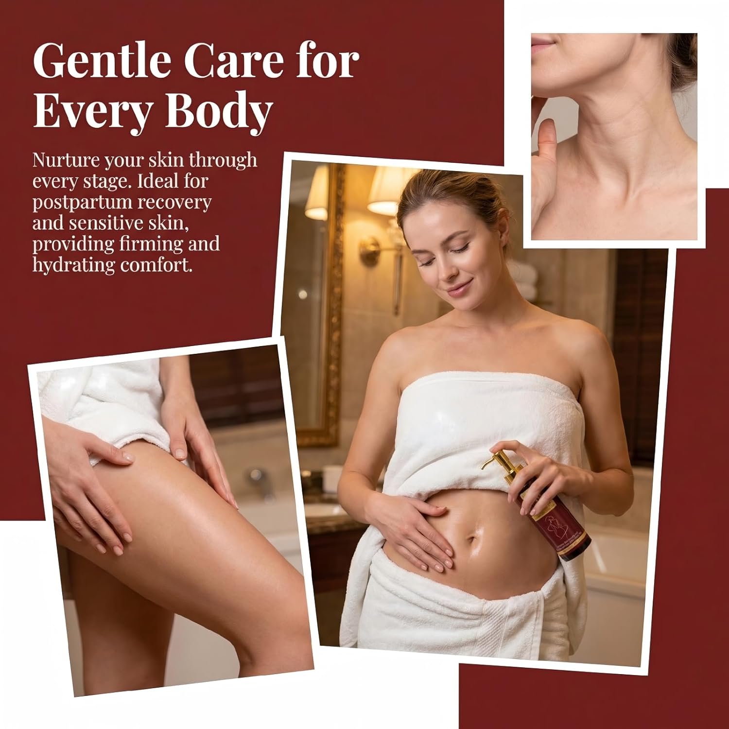 Firming Body Oil with Plant extracts enriched with Vitamin E and Rosehip Extract, suitable for all body skin. Firming care to enhance skin elasticity.120ML- 2PCS