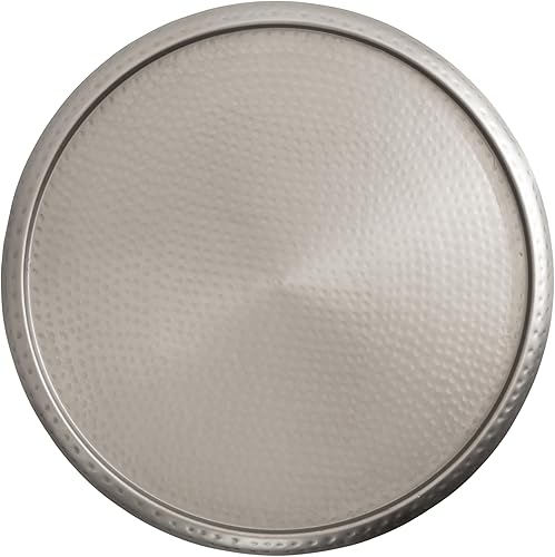 Miniatura 82 de Kate and Laurel Sanzo - Mesa moderna de pedestal para bebidas; 9 x 9 x 23; latón antiguo y negro; mesa auxiliar decorativa con mesa martillada para