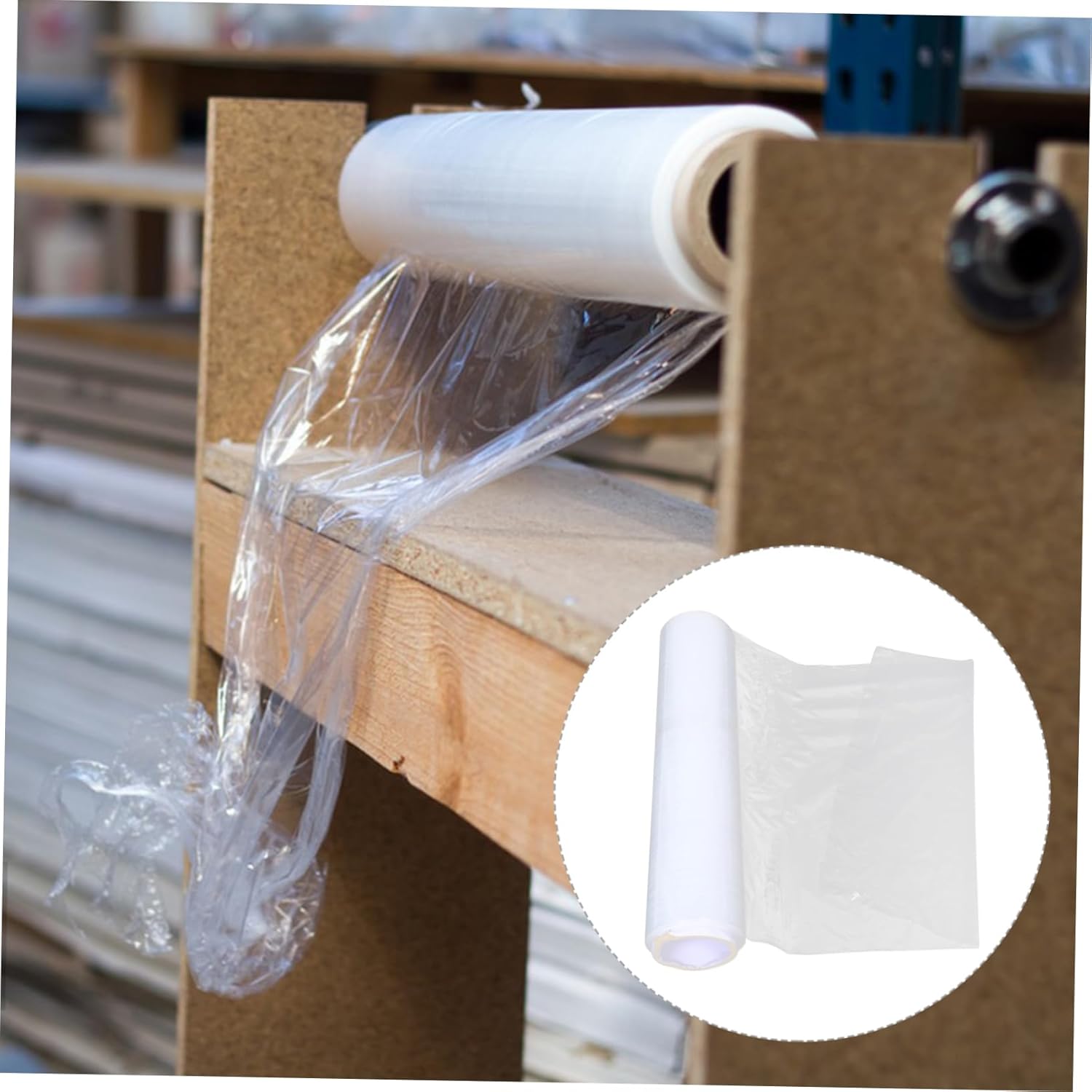 Heavy Duty Clear Stretch Wrap Film Pre-Stretched Plastic Wrap for Packing Pallets Furniture Moving Self-Adhesive Extra Wide Superior Stretchability Easy to Apply