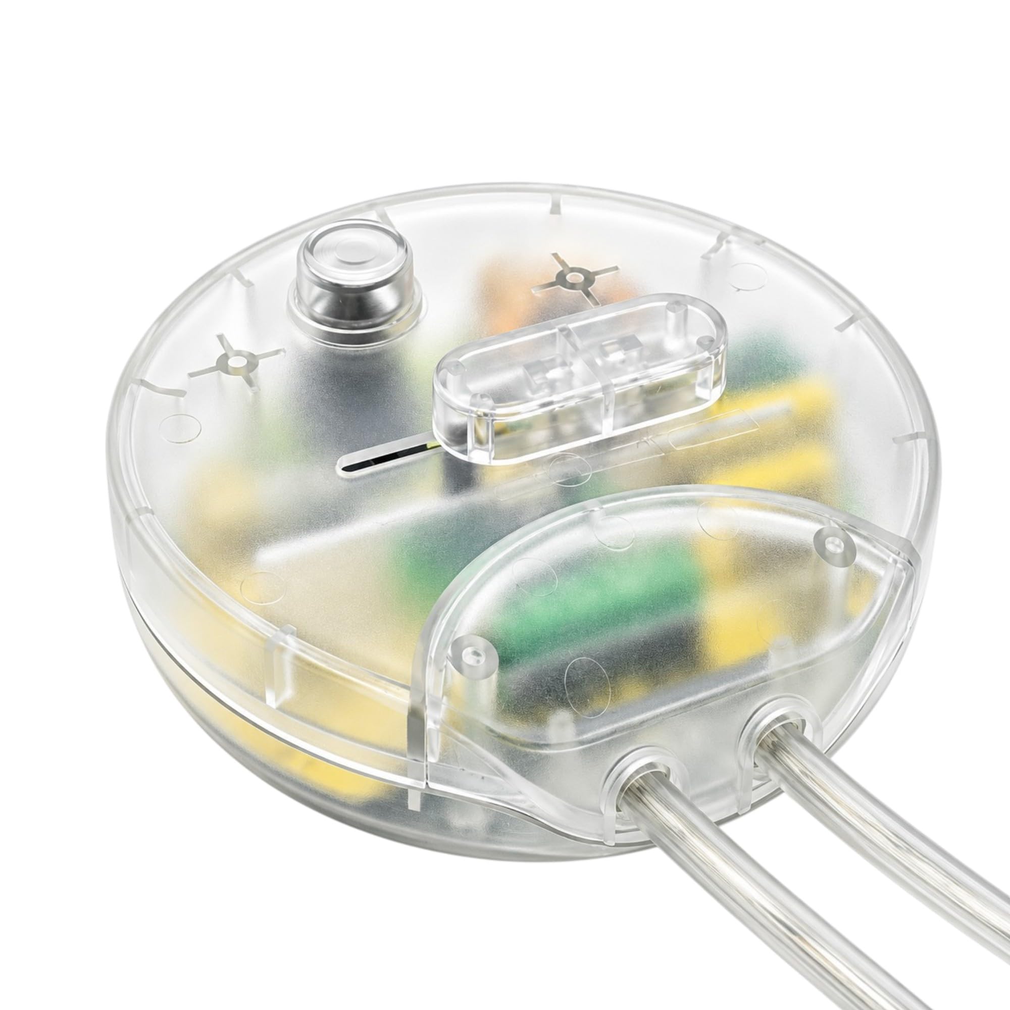 Fußdimmer 60-300W Transparent Rund Universal-Dimmer Schnur-Zwischendimmer Dimmer für Halogenlampen und Glühlampen 230V Mod. 1012T