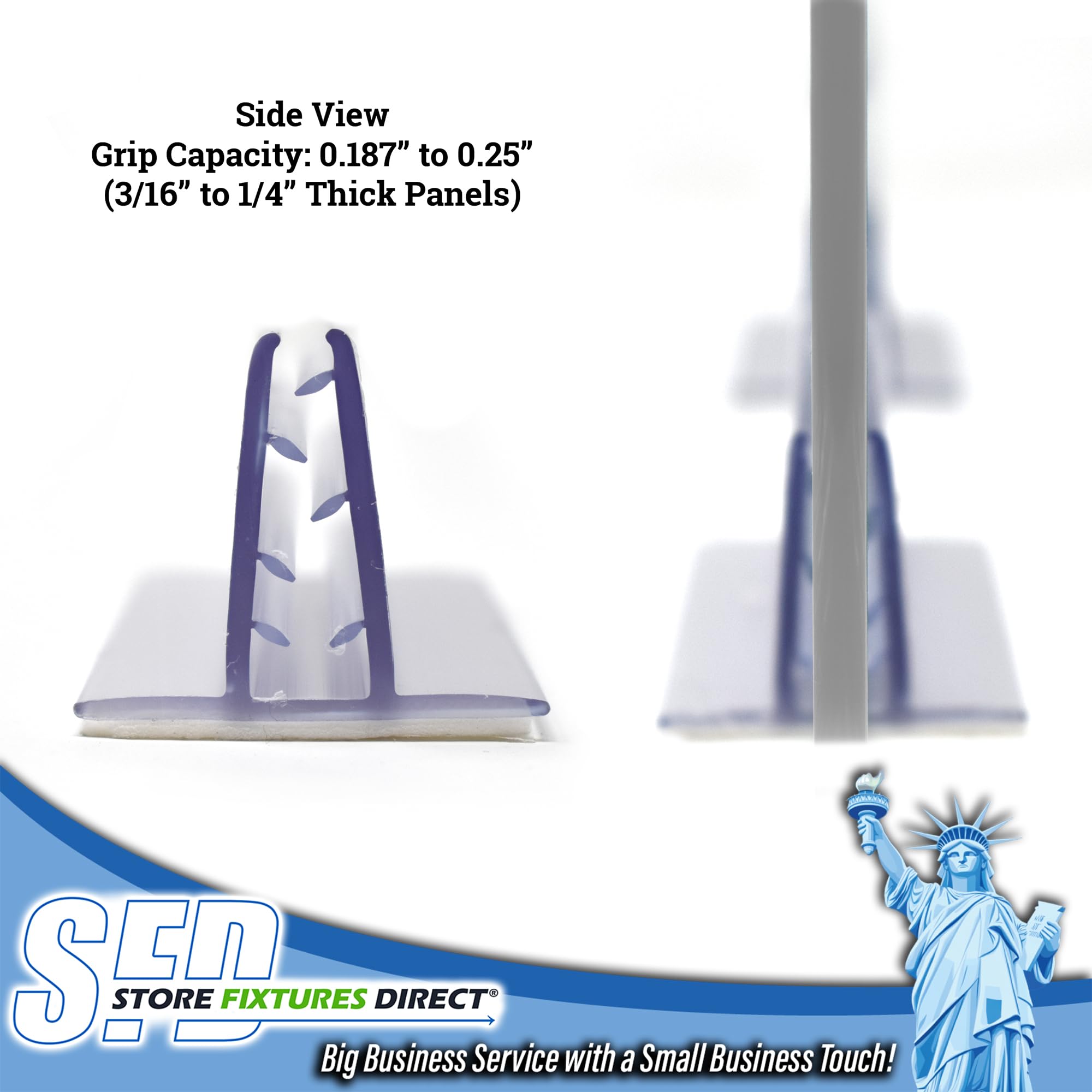 Large Adhesive Sneeze Guard Holders, Stable Glass Stands to Fasten Acrylic  Panels & Plexiglass Sheets 3/16