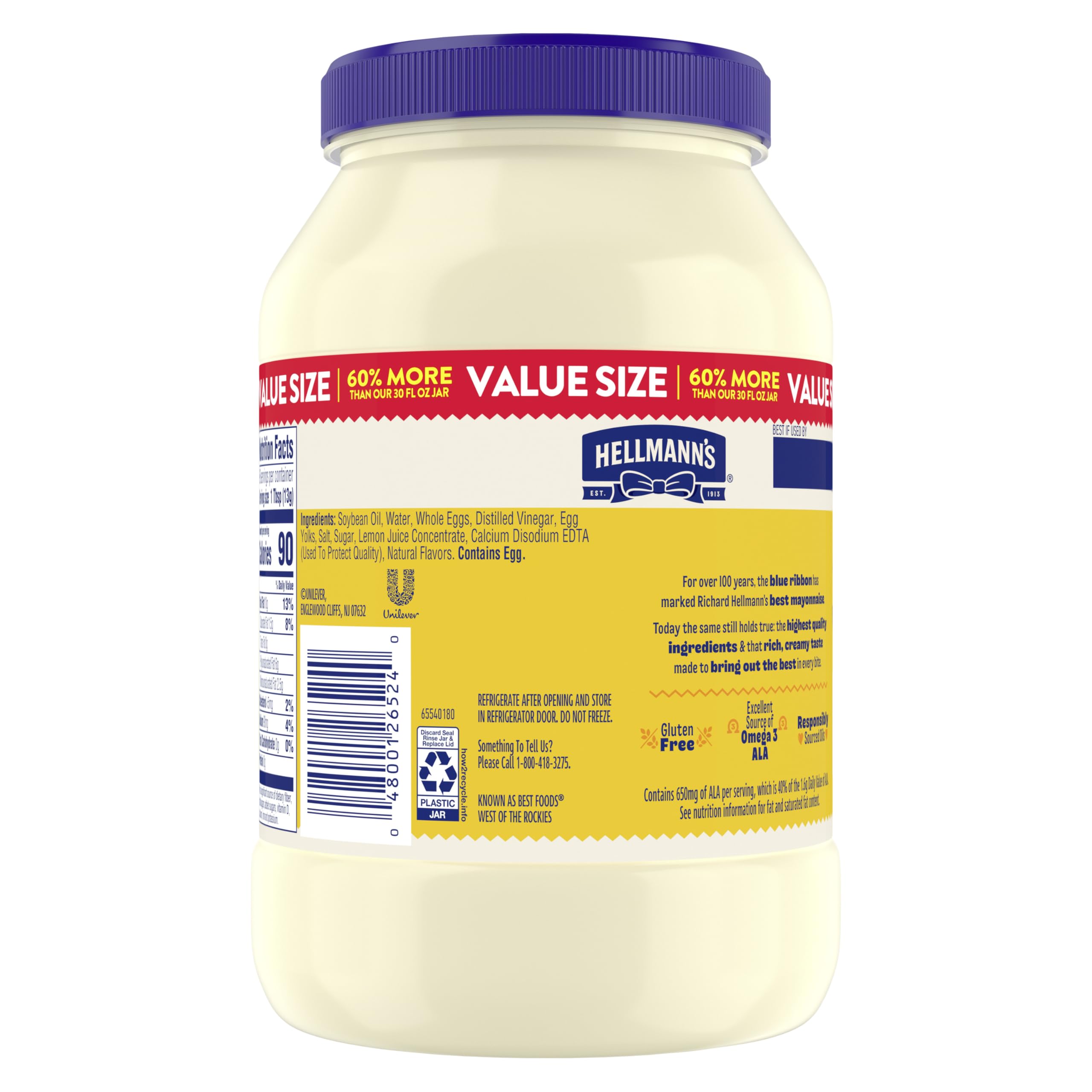 Amazon.com : Hellmann's Real Mayonnaise Real Mayo For a Creamy